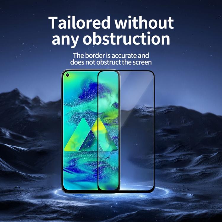 For Samsung Galaxy M40 Do As You Wish Silk Screen Printed HD Tempered Glass Film - Black