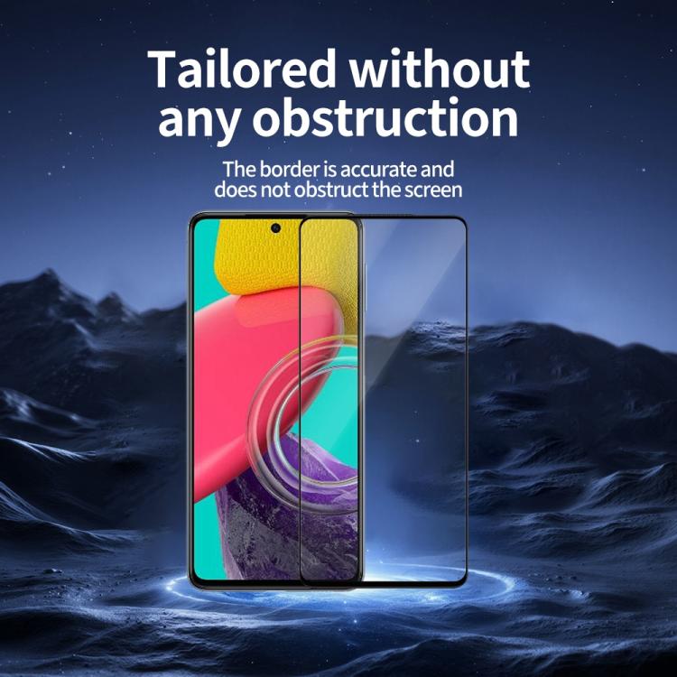 For Samsung Galaxy M53 5G Do As You Wish Silk Screen Printed HD Tempered Glass Film - Black