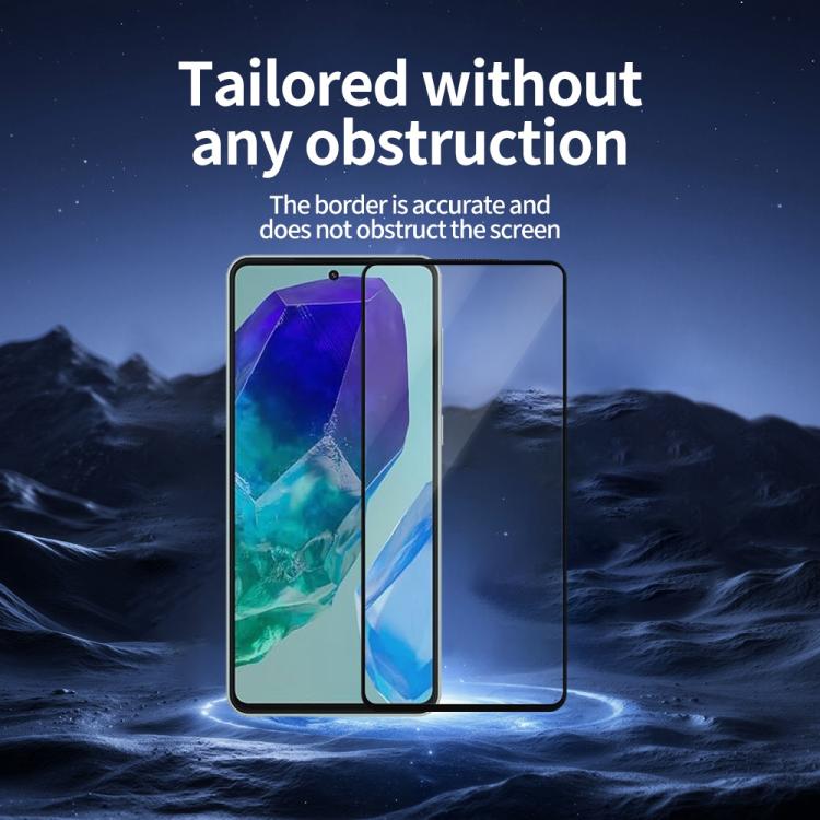 For Samsung Galaxy M55 5G Do As You Wish Silk Screen Printed HD Tempered Glass Film - Black