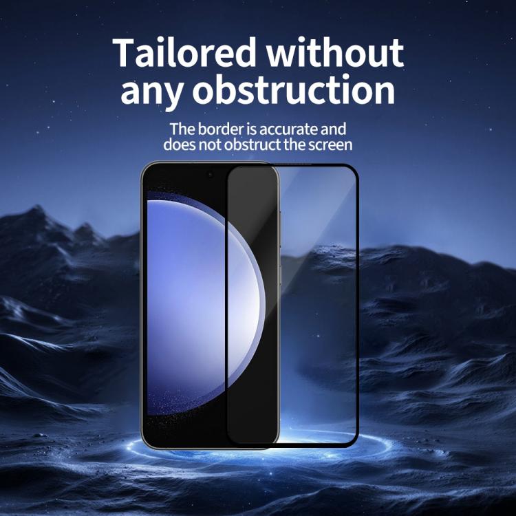 For Samsung Galaxy S23 FE 5G Do As You Wish Silk Screen Printed HD Tempered Glass Film - Black