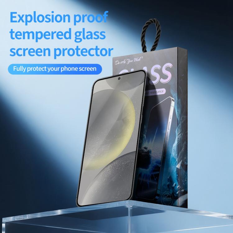 For Samsung Galaxy S24 5G Do As You Wish Silk Screen Printed HD Tempered Glass Film - Black