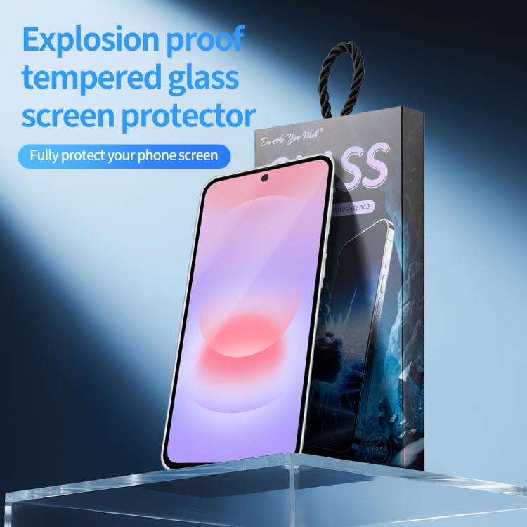 For Samsung Galaxy A37 5G Do As You Wish Silk Screen Printed HD Tempered Glass Film - Black