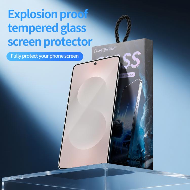 For Samsung Galaxy S25 Edge 5G Do As You Wish Silk Screen Printed HD Tempered Glass Film - Black