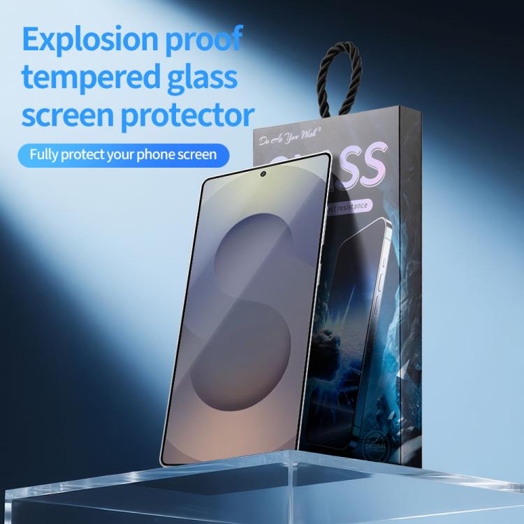 For Samsung Galaxy S25 Ultra 5G Do As You Wish Silk Screen Printed HD Tempered Glass Film - Black