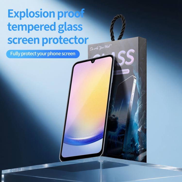 For Samsung Galaxy A15 / A25 5G / A24 5pcs / Pack Do As You Wish Silk Screen Printed HD Tempered Glass Film - Black