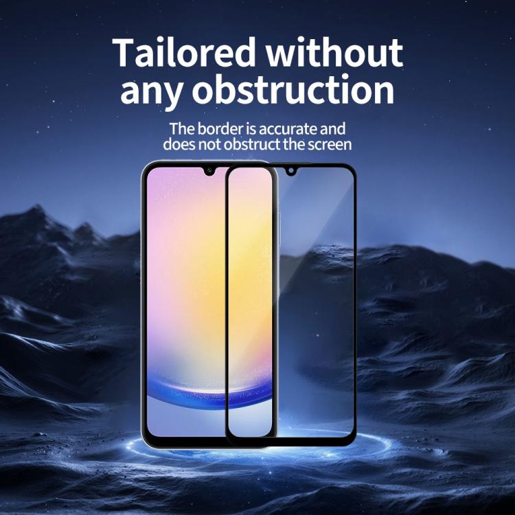 For Samsung Galaxy A15 / A25 5G / A24 5pcs / Pack Do As You Wish Silk Screen Printed HD Tempered Glass Film - Black