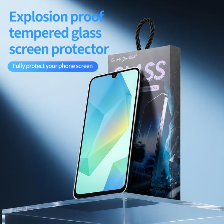 For Samsung Galaxy A16 5G / 4G 5pcs / Pack Do As You Wish Silk Screen Printed HD Tempered Glass Film - Black