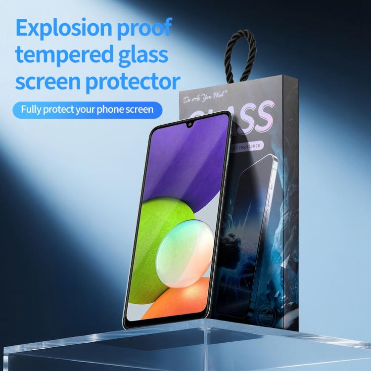 For Samsung Galaxy A22 4G 5pcs / Pack Do As You Wish Silk Screen Printed HD Tempered Glass Film - Black