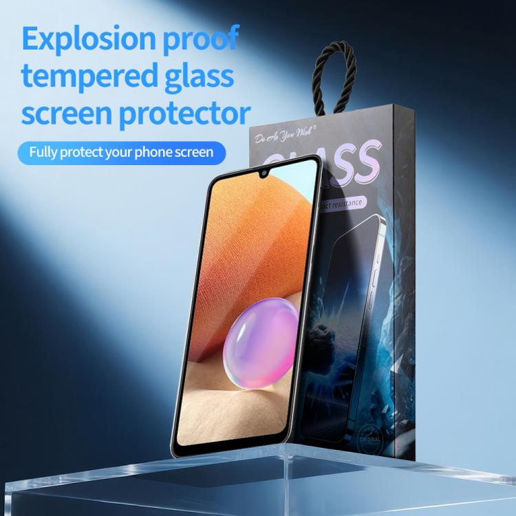 For Samsung Galaxy A31 / A32 4G 5pcs / Pack Do As You Wish Silk Screen Printed HD Tempered Glass Film - Black
