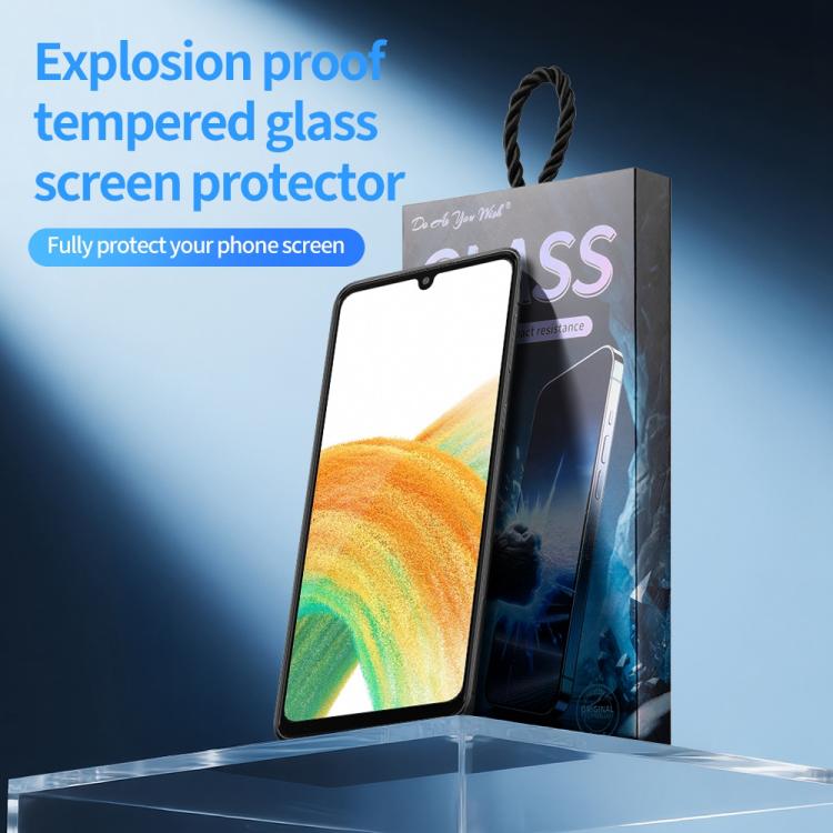 For Samsung Galaxy A33 5G 5pcs / Pack Do As You Wish Silk Screen Printed HD Tempered Glass Film - Black