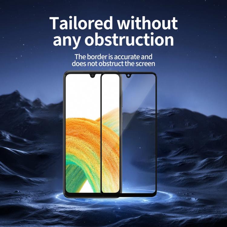 For Samsung Galaxy A33 5G 5pcs / Pack Do As You Wish Silk Screen Printed HD Tempered Glass Film - Black