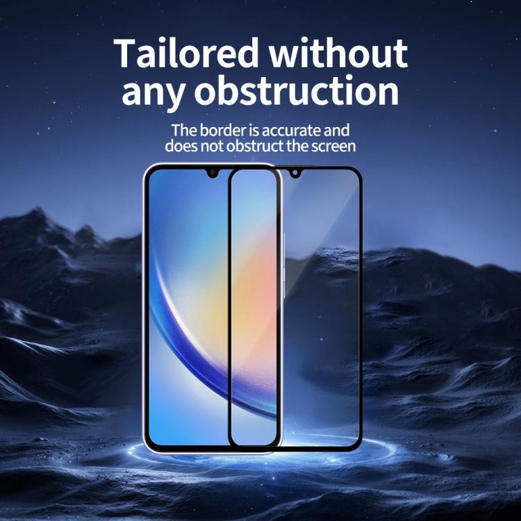 For Samsung Galaxy A34 5G 5pcs / Pack Do As You Wish Silk Screen Printed HD Tempered Glass Film - Black