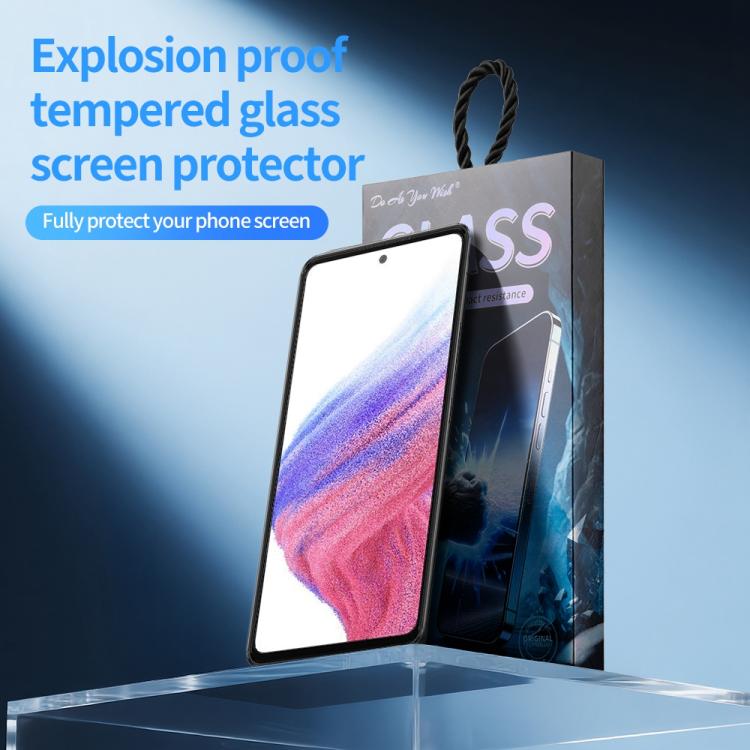 For Samsung Galaxy A53 5pcs / Pack Do As You Wish Silk Screen Printed HD Tempered Glass Film - Black
