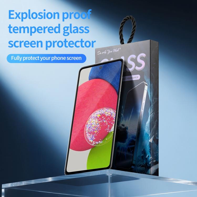 For Samsung Galaxy A52s 5G 5pcs / Pack Do As You Wish Silk Screen Printed HD Tempered Glass Film - Black