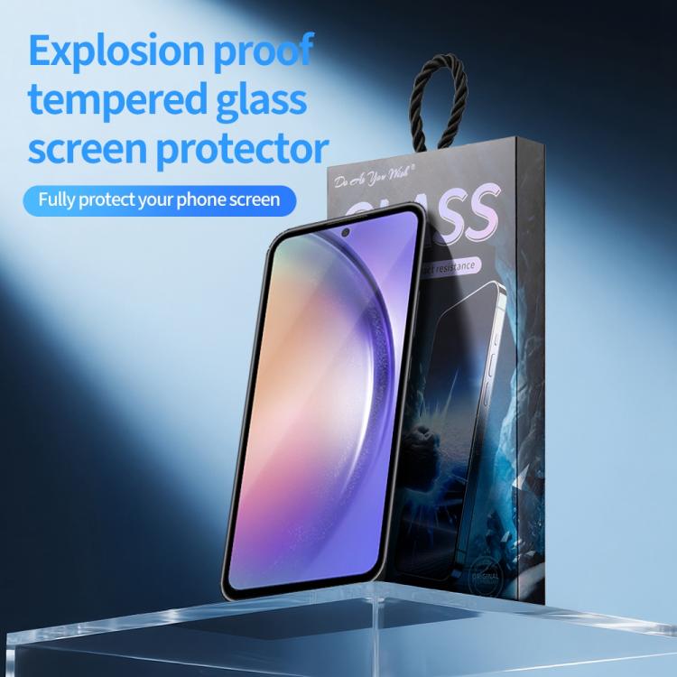 For Samsung Galaxy A54 5G 5pcs / Pack Do As You Wish Silk Screen Printed HD Tempered Glass Film - Black