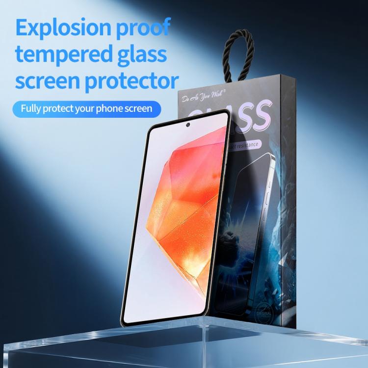 For Samsung Galaxy C55 5pcs / Pack Do As You Wish Silk Screen Printed HD Tempered Glass Film - Black