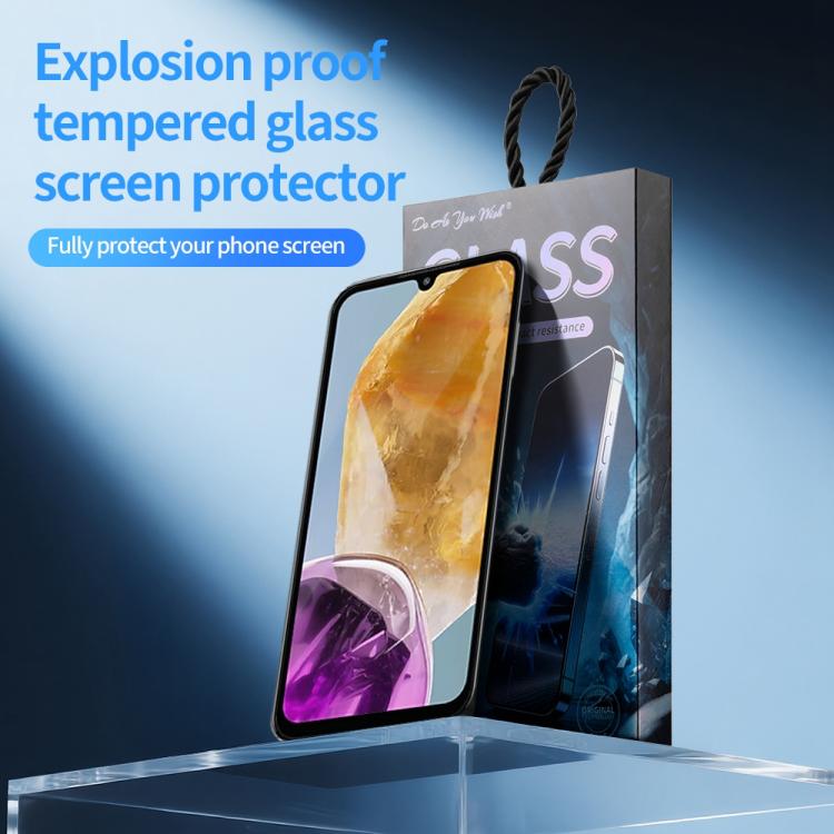 For Samsung Galaxy M15 5G / F15 5G 5pcs / Pack Do As You Wish Silk Screen Printed HD Tempered Glass Film - Black