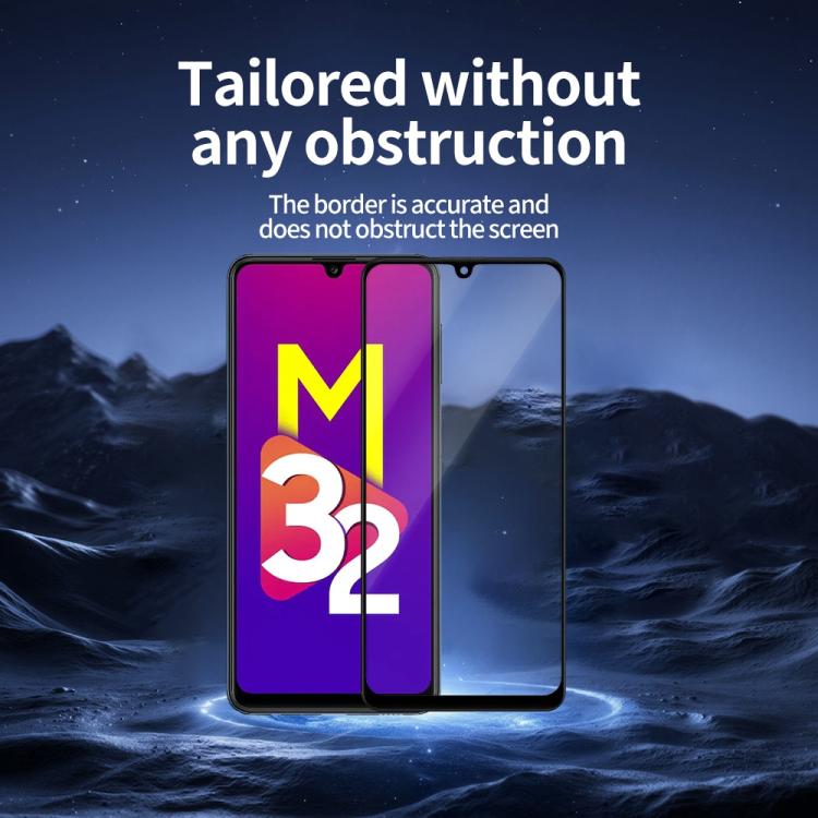 For Samsung Galaxy M32 4G 5pcs / Pack Do As You Wish Silk Screen Printed HD Tempered Glass Film - Black