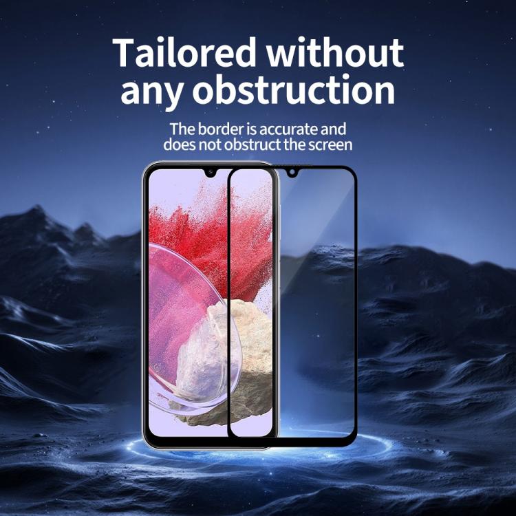 For Samsung Galaxy M34 5G 5pcs / Pack Do As You Wish Silk Screen Printed HD Tempered Glass Film - Black