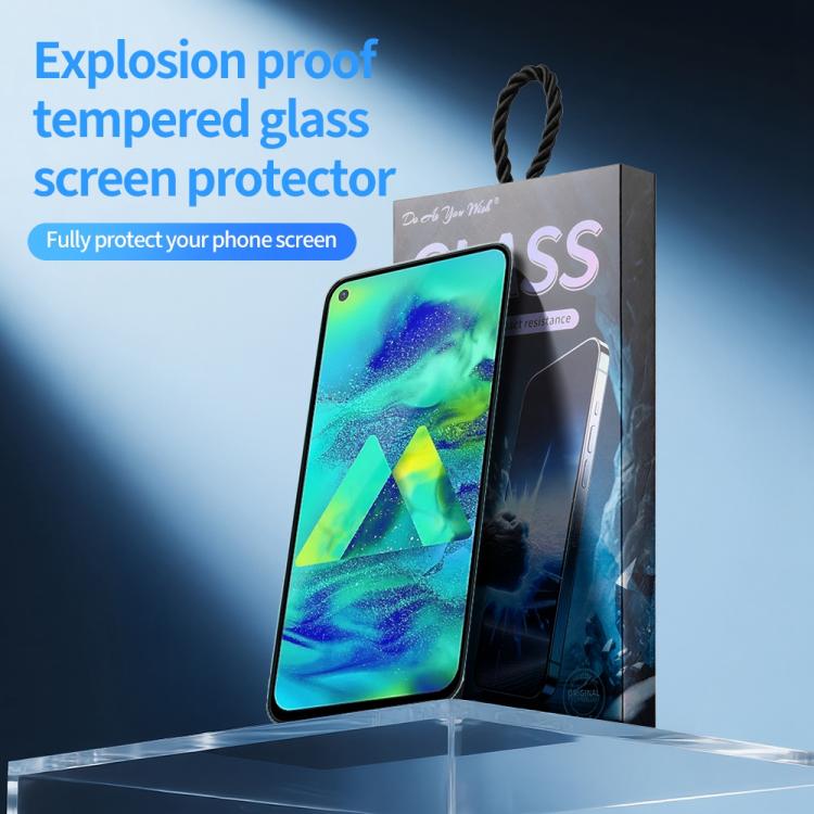 For Samsung Galaxy M40 5pcs / Pack Do As You Wish Silk Screen Printed HD Tempered Glass Film - Black