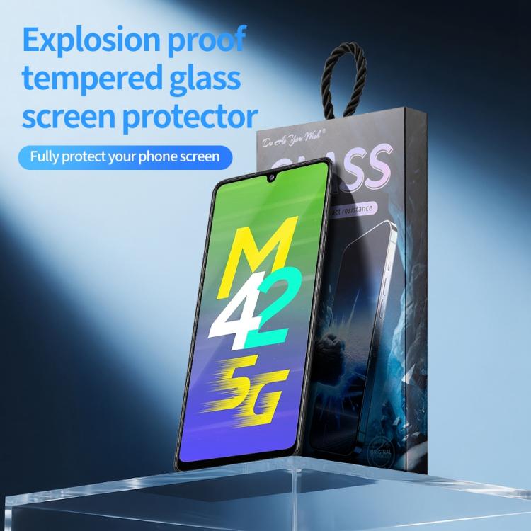 For Samsung Galaxy M42 5G 5pcs / Pack Do As You Wish Silk Screen Printed HD Tempered Glass Film - Black