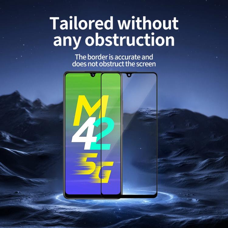 For Samsung Galaxy M42 5G 5pcs / Pack Do As You Wish Silk Screen Printed HD Tempered Glass Film - Black