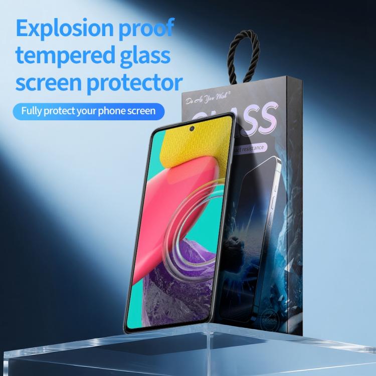 For Samsung Galaxy M53 5G 5pcs / Pack Do As You Wish Silk Screen Printed HD Tempered Glass Film - Black