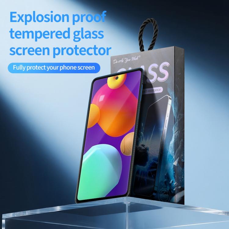 For Samsung Galaxy M62 5pcs / Pack Do As You Wish Silk Screen Printed HD Tempered Glass Film - Black