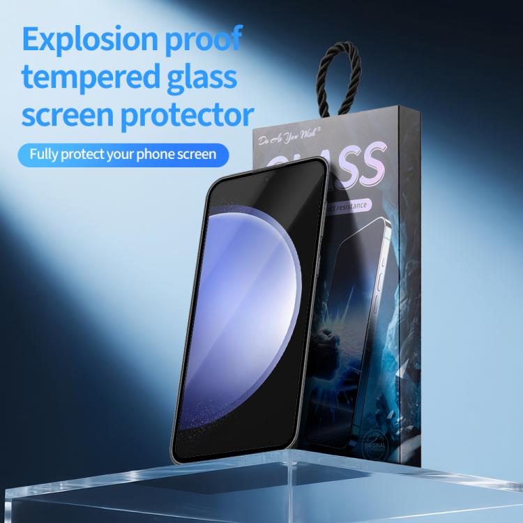 For Samsung Galaxy S23 FE 5G 5pcs / Pack Do As You Wish Silk Screen Printed HD Tempered Glass Film - Black