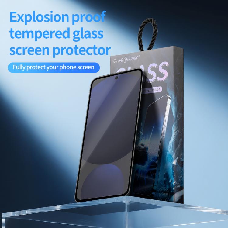For Samsung Galaxy S24 FE 5G 5pcs / Pack Do As You Wish Silk Screen Printed HD Tempered Glass Film - Black