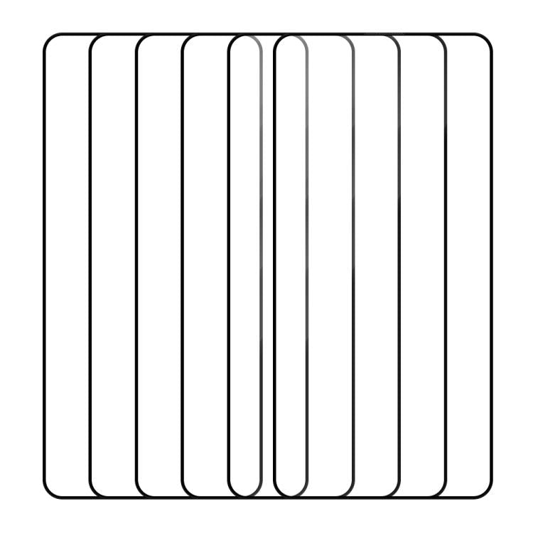 For Samsung Galaxy S25 Edge 5G 5pcs / Pack Do As You Wish Silk Screen Printed HD Tempered Glass Film - Black
