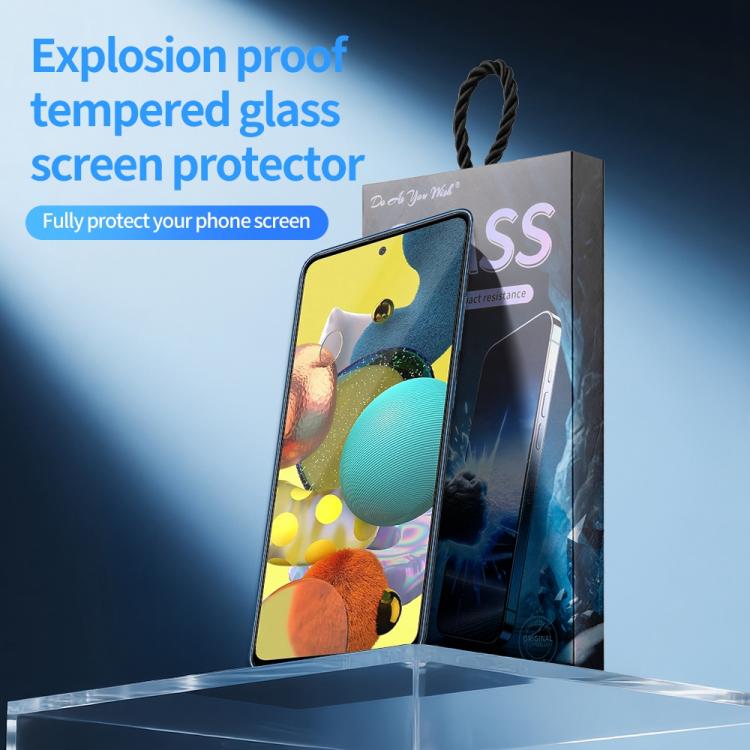 For Galaxy A51 5G / 4G 5pcs / Pack Do As You Wish Silk Screen Printed HD Tempered Glass Film - Black