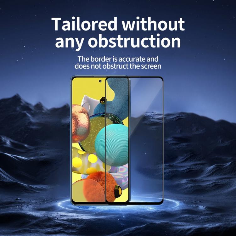 For Galaxy A51 5G / 4G 5pcs / Pack Do As You Wish Silk Screen Printed HD Tempered Glass Film - Black
