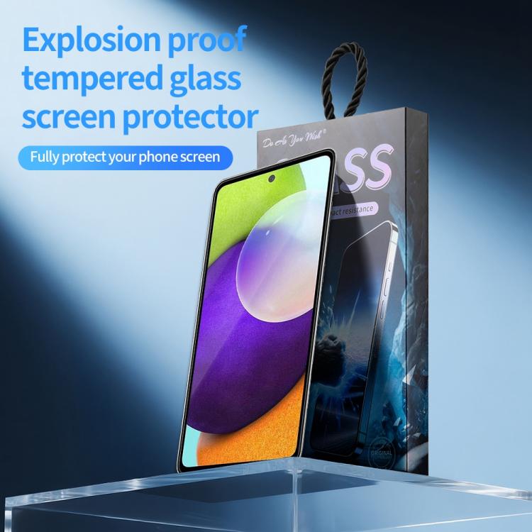 For Galaxy A52 5G / 4G 5pcs / Pack Do As You Wish Silk Screen Printed HD Tempered Glass Film - Black