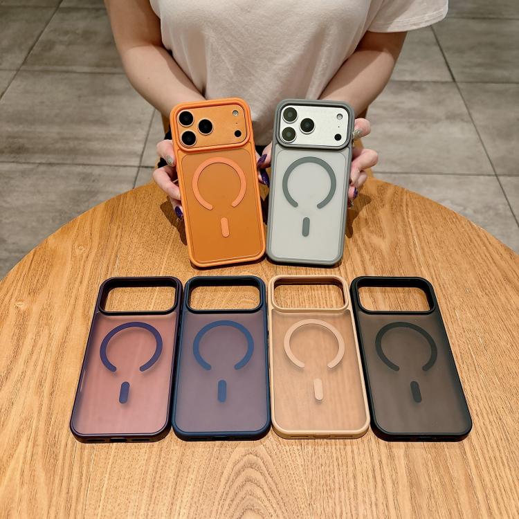 For iPhone 17 Pro Max Frosted Skin Feel MagSafe Phone Case - Orange