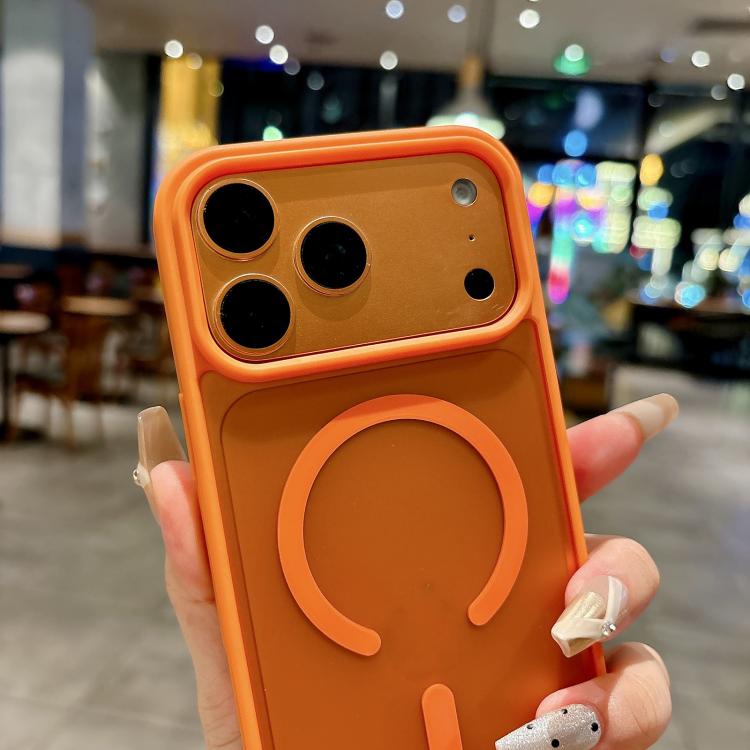 For iPhone 17 Pro Max Frosted Skin Feel MagSafe Phone Case - Orange