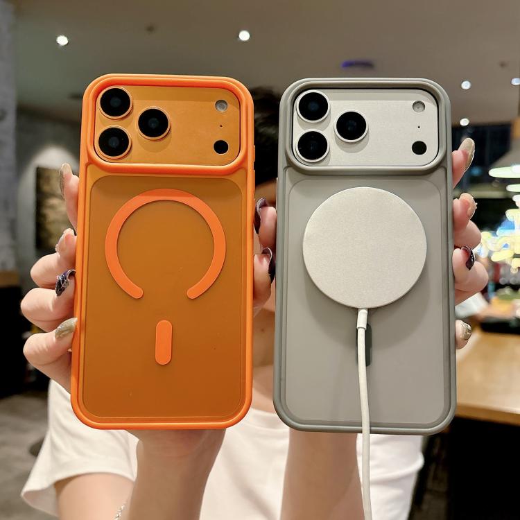 For iPhone 17 Pro Max Frosted Skin Feel MagSafe Phone Case - Orange