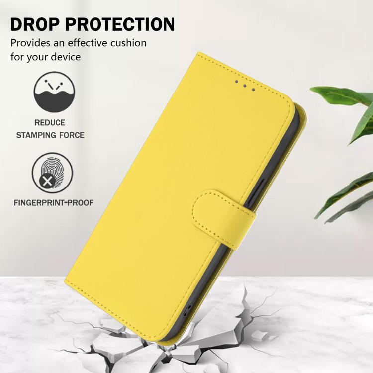 For Fairphone 5 Skin Feel Solid Color Leather Phone Case with Lanyard