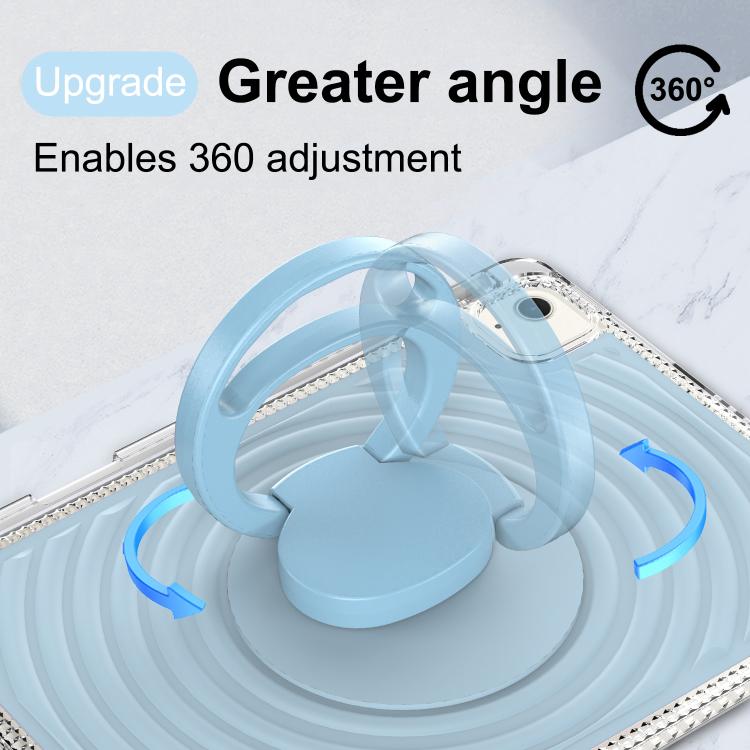 For iPad Air 11 2026 / 2025 / 2024 Wave Texture Rotating Holder Tablet Case with Pen Slot