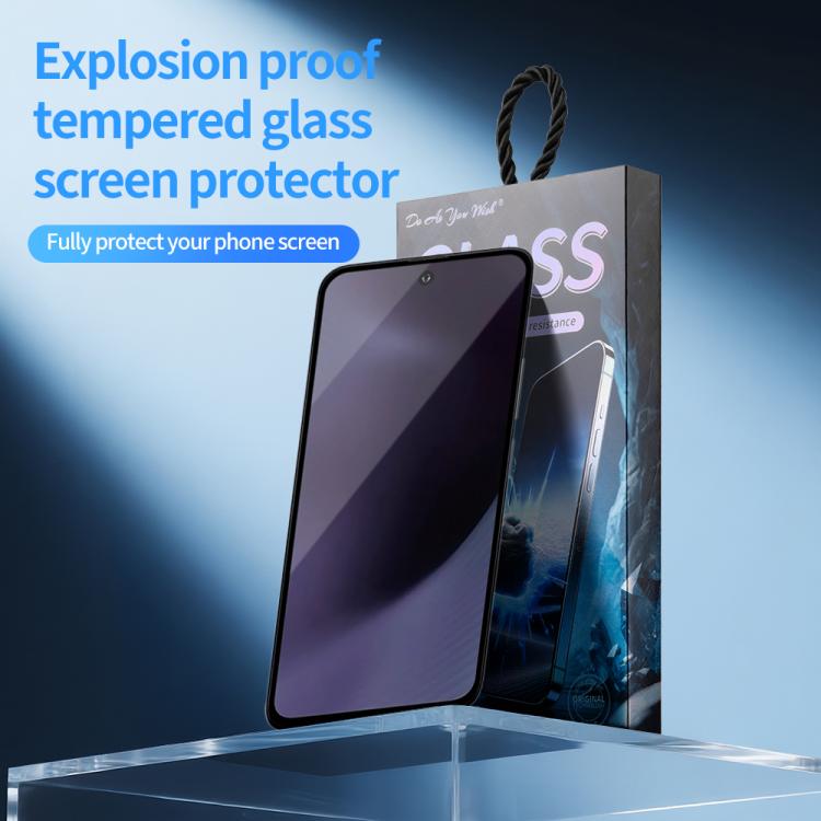 For Xiaomi Poco M6 Plus 5G Do As You Wish Silk Screen Printed HD Tempered Glass Film - Black