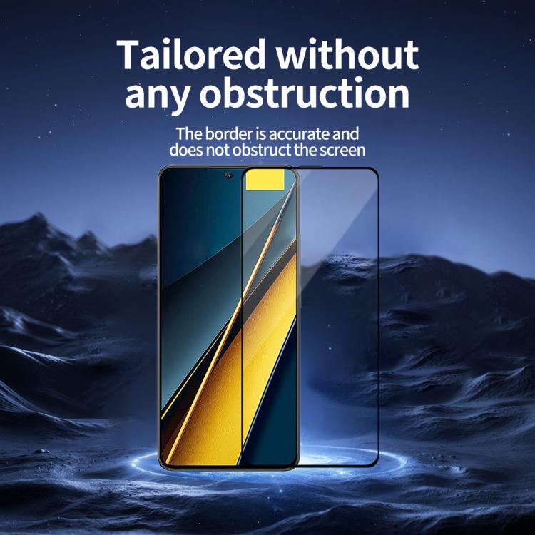 For Xiaomi Poco X6 Pro Do As You Wish Silk Screen Printed HD Tempered Glass Film - Black