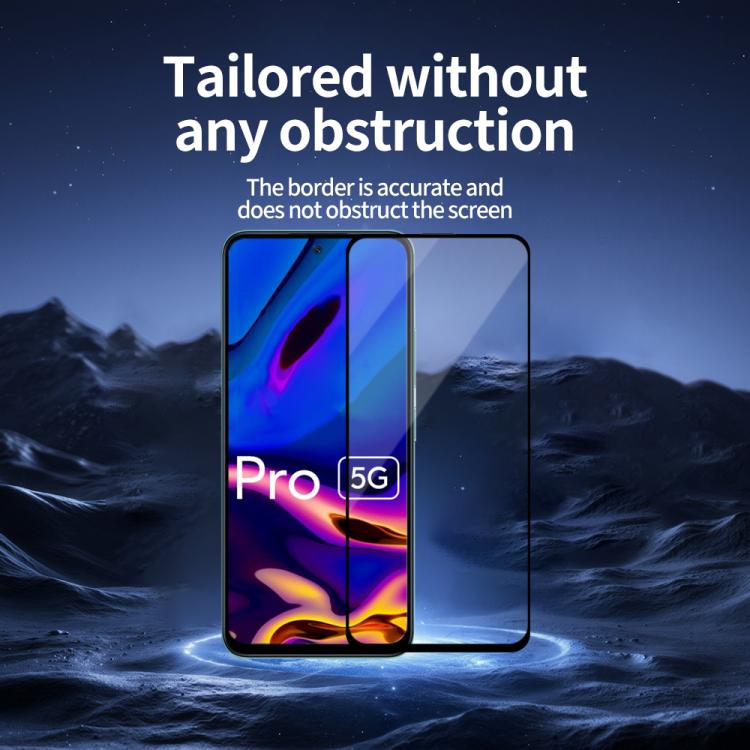 For Xiaomi Poco M6 Pro 5G Do As You Wish Silk Screen Printed HD Tempered Glass Film - Black