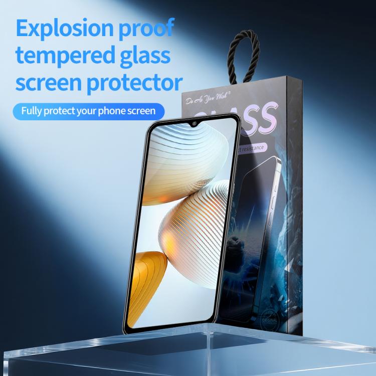 For Xiaomi Poco M4 5G Do As You Wish Silk Screen Printed HD Tempered Glass Film - Black