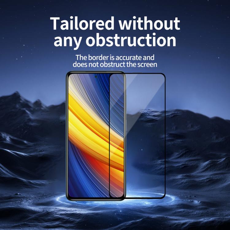 For Xiaomi Poco X3 Pro Do As You Wish Silk Screen Printed HD Tempered Glass Film - Black