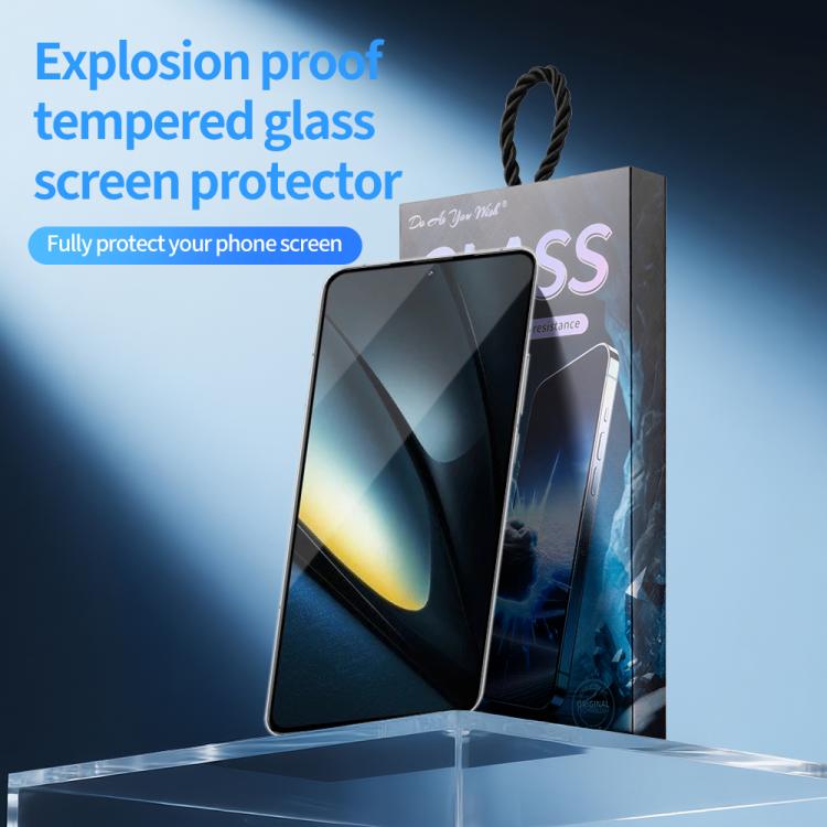 For Xiaomi Poco F6 Pro Do As You Wish Silk Screen Printed HD Tempered Glass Film - Black