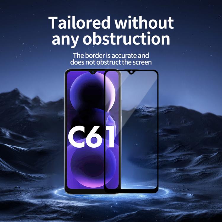 For Xiaomi Poco C61 Do As You Wish Silk Screen Printed HD Tempered Glass Film - Black