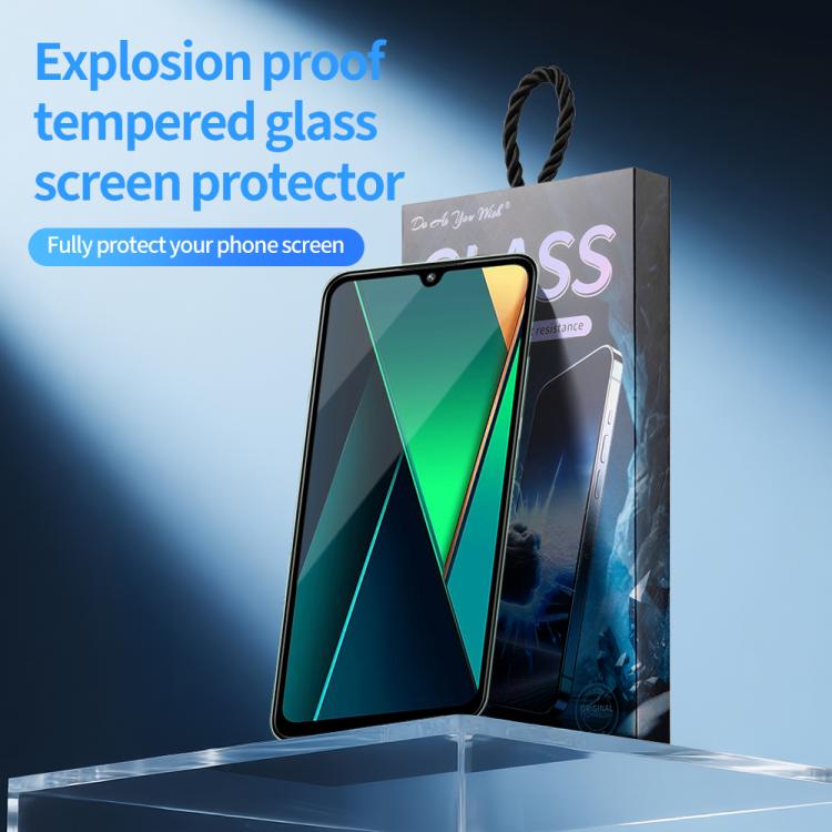 For Xiaomi Poco C75 5G / 4G Do As You Wish Silk Screen Printed HD Tempered Glass Film - Black