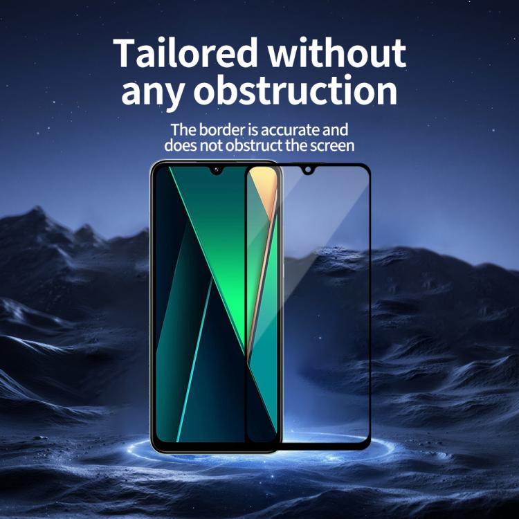 For Xiaomi Poco C75 5G / 4G Do As You Wish Silk Screen Printed HD Tempered Glass Film - Black