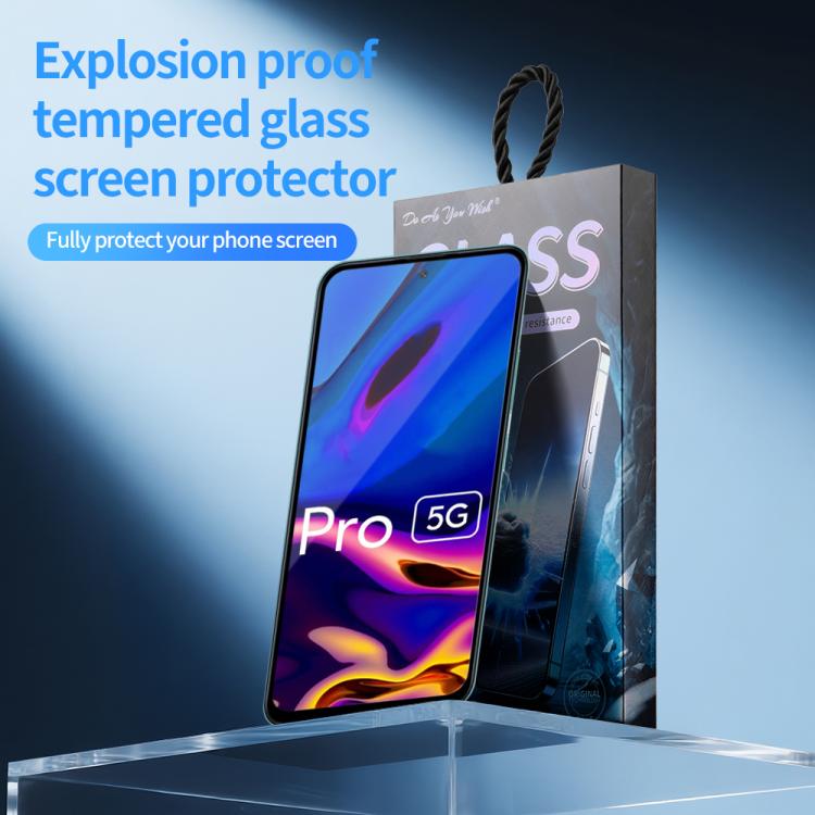 For Xiaomi Poco M6 Pro 5G 5pcs / Pack Do As You Wish Silk Screen Printed HD Tempered Glass Film - Black