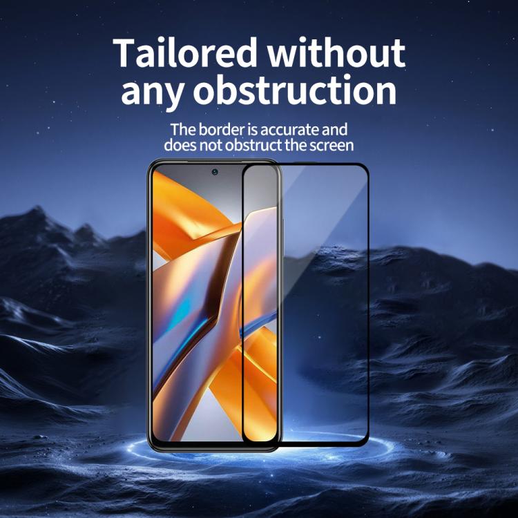For Xiaomi Poco M5s 5pcs / Pack Do As You Wish Silk Screen Printed HD Tempered Glass Film - Black